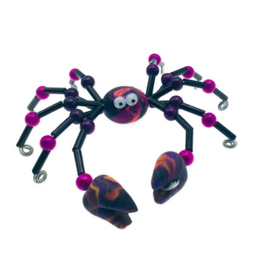 Handmade Beaded Crabs - Purple