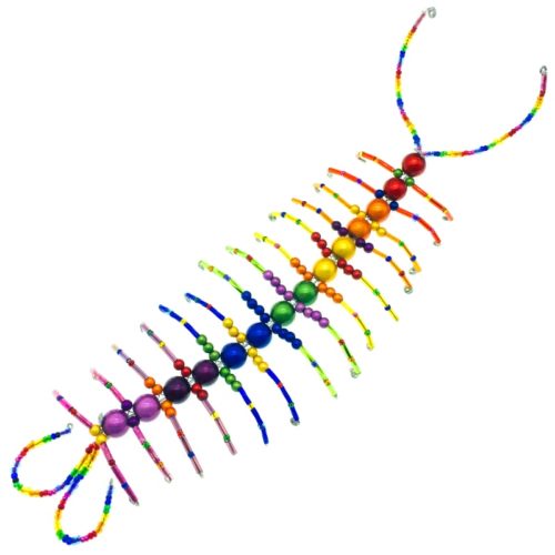 Handmade Beaded Centipedes -Rainbow