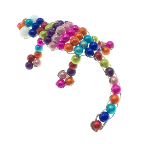 Handmade Beaded Geckos -Rainbow