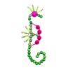 Handmade Beaded Magnetic Seahorse -Green and Pink