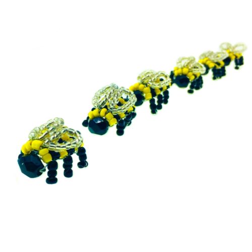 Handmade Beaded Bumble Bee - Line Of Bees