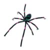 Handmade Beaded Long Leg Spiders- Black Green and Pink